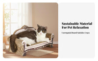 Cat Scratcher Sofa Sturdy Frame Cardboard Cat Sofa Corrugated Shred Pad Recyclable
