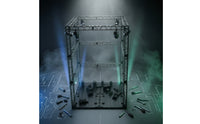 Industrial-Style Model Display Stage Standalone Display Stage with Frame Sturdy Backdrop Stand Modular for Hobbyists, Dioramas