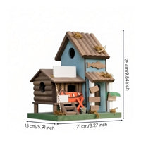 Wooden Birdhouse Rustic Hanging Birdhouse Safe for Patio