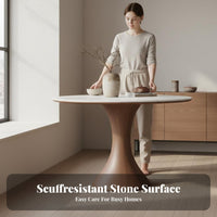 Small Apartment space-efficient Round Tripod Table Modern Minimalist Home Furniture Space Saving Easy to Clean for Families, partners, Homeowners, Dining Room, morning dining corner, Kitchen