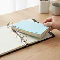 A6 Macaron 5-Color Blank Planner Refill Pages for Various A6 Binders