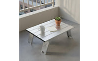 Foldable Aluminum Roll Top Table Sturdy and Stable Folding Camping Table Waterproof for Picnic, Fishing, Beach, Garden