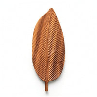 Carved Wooden Tea Tray Decorative Leaf Shaped Tray Natural Wooden Plate Small