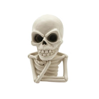 Gothic Skeleton Figurine Spooky Skeleton Bust Resin Skull Bust Matte for Halloween, Tabletop, Desk, Shelf
