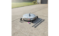 Stainless Steel Pressure Washer Surface Cleaner High-Performance Flat Surface Cleaner with Wheels Sturdy Floor Cleaning Disc with Extension Rods Compatible for Homeowners