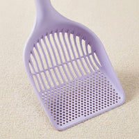 Litter Sifter and Scooper Cat Tool, Wide Sand Sifter for Litter Tray, Deep Scooper with Hook Storage, Non-Folding Cat Owner Gifts