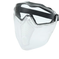 Single-Piece Full-Face Mask Elastic Strap Safety Face Visor Black Frame Dust Mask Visor Lightweight for Dusty Work Environments