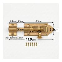 Vintage Slide Bolt Latch Traditional Barrel Bolt Latch Easy to Install Slide Lock Secure for Cabinets