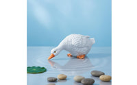 Drinking Waterfowl Figurine Realistic Design Resin Waterfowl Sculpture Pond Decoration Weather-Resistant Garden Decoration