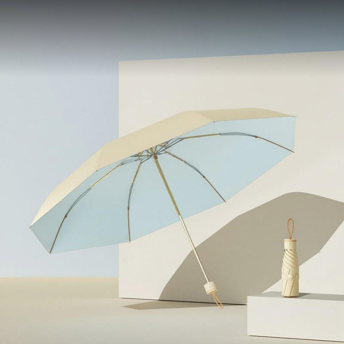 5-Fold Portable Sunblock Umbrella UPF50+ Sun Rain Protection
