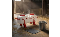 14-Outlet Milk Dispenser Red Accents Piglet Milk Dispenser Screw Lids