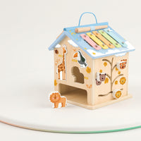 Wooden Busy House Colorful Activity House Fine Motor Sensory Game Toy Developmental for Toddlers