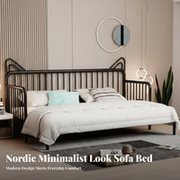Space-Saving Pull-expandable Sleeper Sofa Foldable expandable Daybed Frame two-foldPurpose transformable Seating utilitarian aesthetic for Apartment Dwellers, Students, Homeowners, Small Spaces, Living Room, Bedroom, Home Office