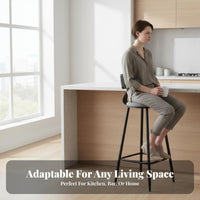 Minimalist Design Bar Stool with rearrest utilitarian Look Counter Chair Modern design Home Furniture rear Support for Homeowners, Restaurant Owners, Adults, Kitchen, Cafe, Bistro, Dining Room