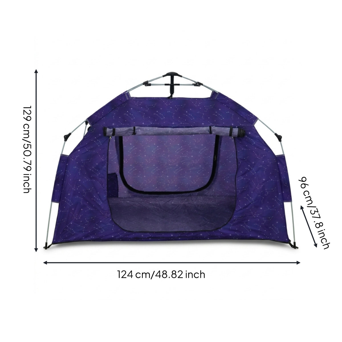 Starry Play Tent with Mesh Paneling Foldable Children's Play Tent Portable Lightweight for Playroom