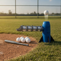 Pitching Machine with Batting Tool Outdoor Baseball Toy with Batting Tool Freestanding Baseball Pitching Machine for Kids, Beginners, Backyard