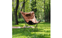 Folding Reclining Chair with Pillow Foldable Lounge Chair with Pillow Leather-Like Recliner Portable for Adults, Patio, Balcony, Camping