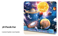 Early Learning 100 Piece Kids Jigsaw Enhances Concentration 3D Effect Jigsaw Improves Hand-Eye Coordination for Boys, Playtime, Home, School