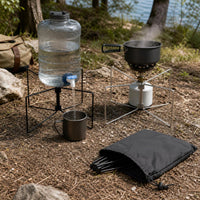 Portable Folding Metal Stand for Camping Storage Box or Water Bucket