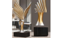 Tabletop Sculpture Elegant Sculpture with Pedestal Unique Highlight Piece for Home