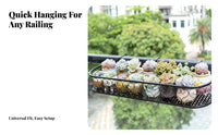 Space-Saving Balcony Railing Planter Box Easy Installation Hanging Planter Basket Anti-Rust Plant Holder Sturdy for Apartment Dwellers, Decor fans, Homeowners, Indoor, Fence, Patio, Porch