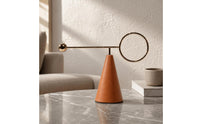 Leather and Metal Ornament Modern Metal Decor Sculpture Circlet Detail for Living Room, Display Area