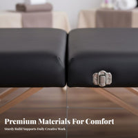 Portable Skin Design Bed Space-Saving Folding Beauty Bed PU Leather Upholstery Foldable Beauty Table for Estheticians, Home Users, Studio
