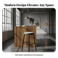 Minimalist Design Backless Round Stool Sturdy Construction Bar Chair Nordic Design Seating Furniture Rust-Proof for Homeowners, Adults, Kitchen Island, Counter, Cafe, Dining Room