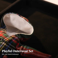 20cm Doll Jacket and Match BJD Doll Outerwear High-Quality Textile Miniature Duffle Coat for Hobbyists