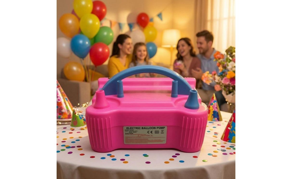 Electric Balloon Pump Multiple Nozzles Balloon Inflator Party Item Arched Handle Compact
