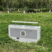 Retro CD Boombox with Bluetooth, Cassette, Radio, HIFI
