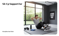 Comfortable Foam Padding Suction Cup Sit-up Bar Multi-Surface Use Ab Crunch Instructor with Resistance Bands Sturdy Steel Construction Floor Anchor Sit-up Aid 3-Level Adjustable Height for Beginners, Home Gym