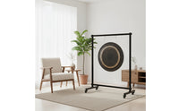Gong Stand with Wheels Wheeled Metal Gong Chime Stand Mobile Rack for Sound Healers, Musicians, Meditation Rooms, Mindfulness Practice Studios