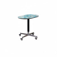 Rotatable Top Adjustable Round Pedestal Table Luxury Stone Look Pedestal Drink Table Minimalist design and living Room Furniture Movable for Apartment Dwellers, property owners, Students, Small areas, Bedroom, Lounge Area, Home Office