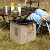 Car Camping Trash Bin 50.5L Large Capacity Foldable Outdoor Camping Waterproof Cloth 39x36x36cm