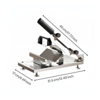 Multi-Functional Manual Meat Cutter Adjustable Thickness Kitchen Appliance Coil-Assisted Feed for Barbecue