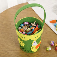 Easter Basket with Hand Easter Decoration Egg Candy Bucket for Kids, Gift Giving