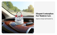 Automatic Rotation Solar Powered Rotating Swan Ornament Luxury Design Rotating Swan Figurine Easy Installation for Drivers, Office Desk