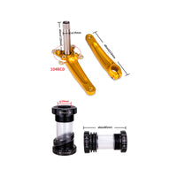 Mountain Bike Crankset Hollow Unified Mountain Bike Crank Arms 104BCD Crank Arms with Spindle for Cyclists, Trail Bikes, Cycle Repair