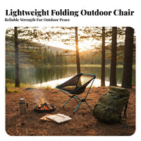 Foldable Design Folding Moon Chair Sturdy Construction Collapsible Moon Chair Quick Setup Portable Beach Lounger Easy Assembly for Campers, Backpackers, Beachgoers, Hiking, Picnics, Backyard
