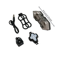 USB Rechargeable Rear Bike Light with Wireless Controller Waterproof Cycle Tail Light with Controller Universal Fit for Cyclists, Commuters
