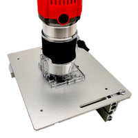 Machined Finish Metal Router Insert Plate Ruler Measurement Markings Router Table Insert Panel Mounting Holes Woodworking Tool Accessory Central Opening