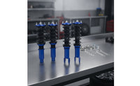 Adjustable Height Coilover Kit Lowering Coilover Shock Absorber Threaded Chassis Struts with Coil Springs Complete for Drivers, Street Builds, Track Days