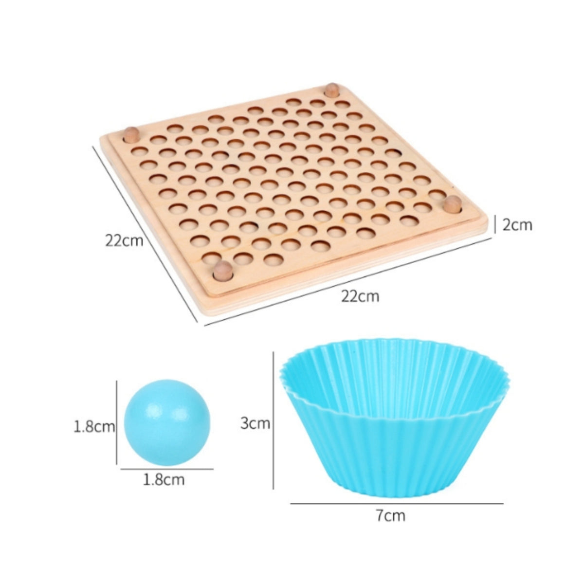 Colorful Wooden Bead-Matching Puzzle Printed Pattern Cards Bead Matching Game Hands-on Color Sorting Toy Fine Motor Skills for Children