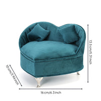 Mini Jewelry Storage Box Space-Saving Jewelry Box with Metal Legs Elegant Organizer for Vanity
