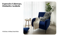 Houndstooth Armchair Nordic Design Upholstered Club Chair Retro & Look Long-Lasting Construction for Homeowners, Balcony