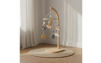 Visual Stimulation Wooden Crib Mobile Handmade Look Space Themed Crib Mobile Baby Bed Bell Eco-Friendly for Newborns, Babies