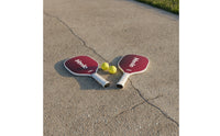 2 Pieces Beginner Pickleball Paddle Set with Balls Sturdy Pickleball Paddle with Balls Complete Racket Comfortable for Adults, Families, Recreational Play