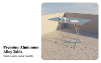 Aluminum Cafe Illuminated Table Luxury Restaurant Table Minimalist Design Commercial Furniture for Business Owners, Interior Designers, Bar, Diner