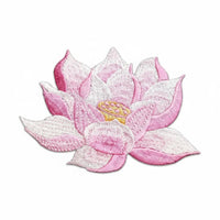 Embroidered Chinese Type Embroidery Applique DIY Decoration Lotus Flower Embroidery Applique Multicolor for Teenagers, Crafting